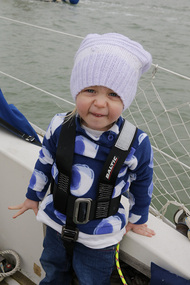 Harnesses are more comfortable for younger children than bulky lifejackets. Credit: Graham Snook
