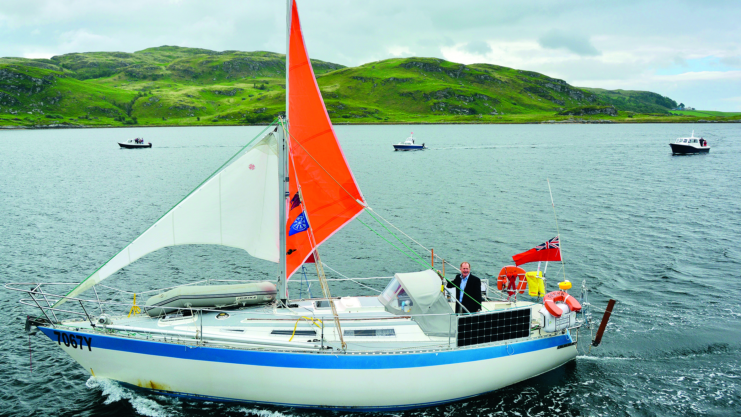 Dismasted offshore: Jock arriving home in Tighnabruaich after sailing 1,500 miles under jury rig