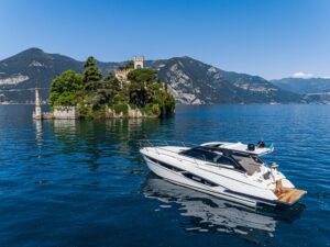 Luxury yacht sailing in the Mediterranean Sea